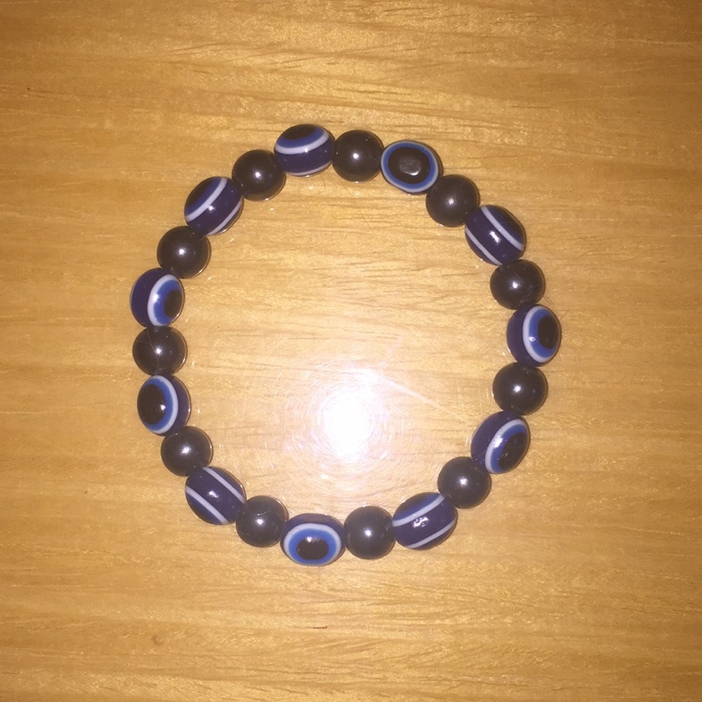 New Evil Eye Beaded Stretch Bracelet